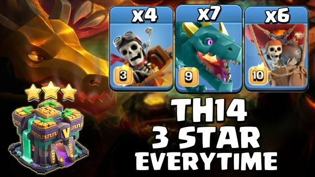 TH14 (Dragon + Balloon + Rider) Is UNSTOPPABLE with Freeze Combo - Clash Of Clans