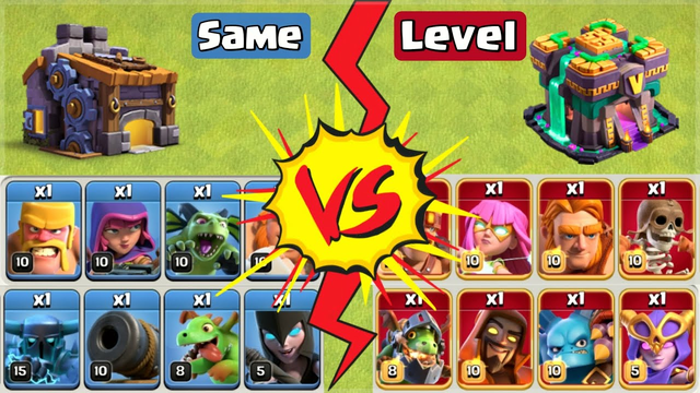 *Same Level* BH Troops vs Super Troops - Clash of Clans