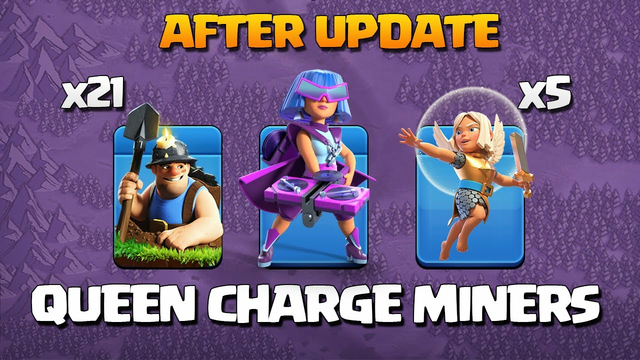 AFTER UPDATE! Th11 Queen Charge Miner Attack Strategy | Best Th11 QC Miner Attack - Th11 Hybrid Coc