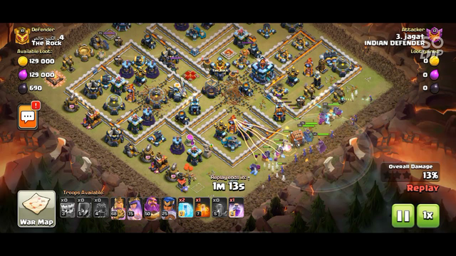 new clash of clans videos ,dragon attack ,yeti attack ,hybrid attack get 3 star the 13