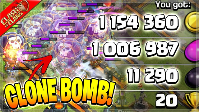 CLONE BOMBING MY WAY TO HUGE LOOT! (Clash of Clans)