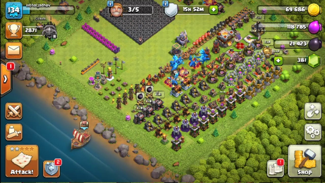 clash of clans live stream a game play