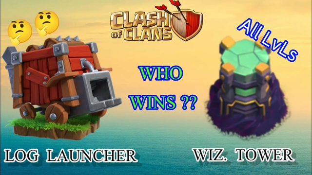 Log launcher vs all levels Wiz Tower |Clash of Clans |#shorts #COCYT #cocshorts