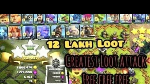 Free Loot in clash of clans | Easy big loot (part 15 ) |Easy loot with dead base in coc