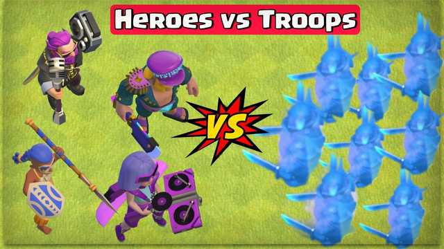 Party Heroes vs 1 Troop + Clone Spell | Clash of Clans