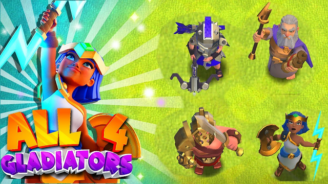 4 Gladiators vs 4 Heroes!! | Clash Of Clans | New September update!