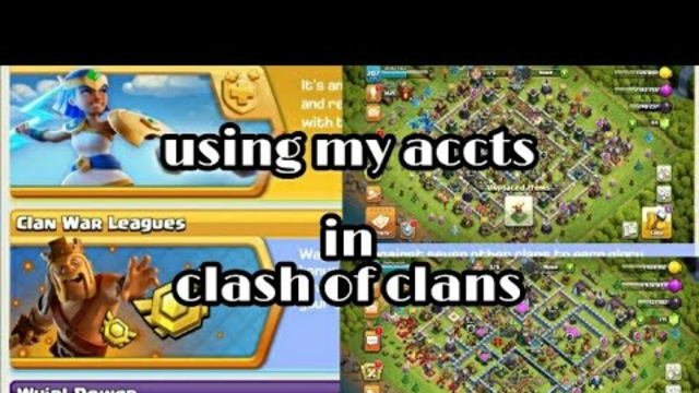 using my 3 accts in clash of clans