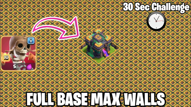 Walls Challenge | Max Full Base Walls Vs All Ground Troops | Clash Of Clans