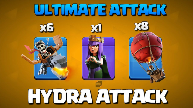 TH14 HYDRA ATTACK STRATEGY | Best Th14 Attack Strategy Clash Of Clans | Mass Rocket Loon Coc