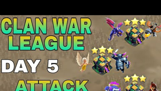 CLAN WAR LEAGUE  DAY 5!! TH14 Attack Strategy 2021 - clash of clans(coc)