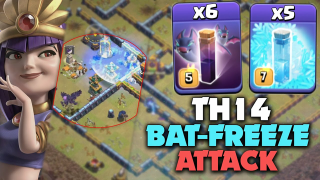 TH14 Drag Loon Synergy with Bat + Freeze, Confirmed 3 Stars Strategy - Clash Of Clans