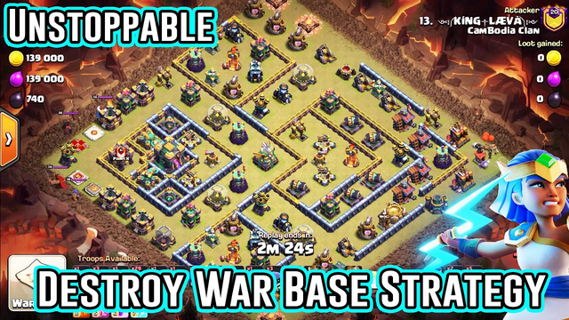 Unstoppable War Attack 3 Star ! Strong Air Strategy Destroy CWL Base ( Clash of Clans )