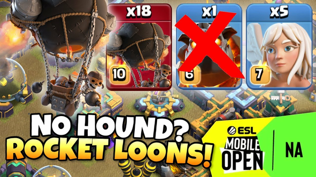 MASS ROCKET LOONS with No Hounds! Lexnos is Creating a NEW META! Clash of Clans
