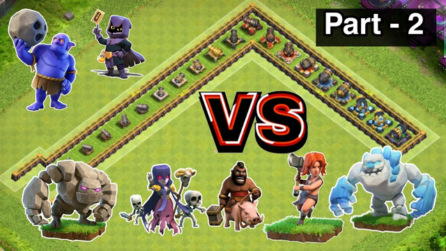 Every Level Cannon Formation VS All Troops | Part - 2 | Clash of clans |