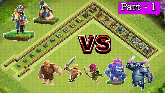 Every Level Cannon Formation VS All Troops | Part - 1 | Clash of clans |