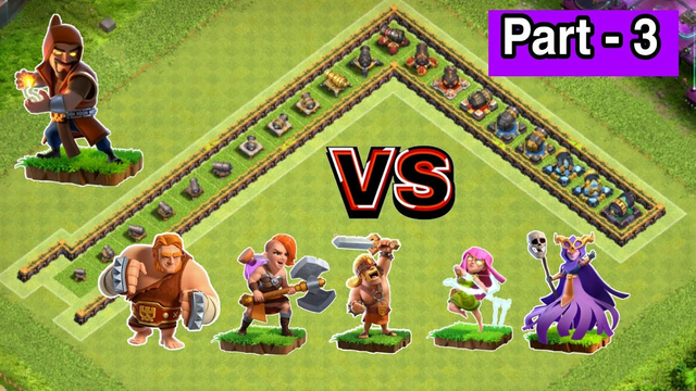 Every Level Cannon Formation VS All Troops | Part - 3 | Clash of clans |