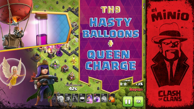 Hasty Balloons Event | TH9 Queen Charge LavaLoon | Attack Strategy | Clash of Clans | CoC | 2021