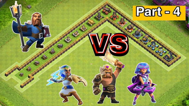 Every Level Cannon Formation VS All Heroes | Part - 4 | Clash of clans |