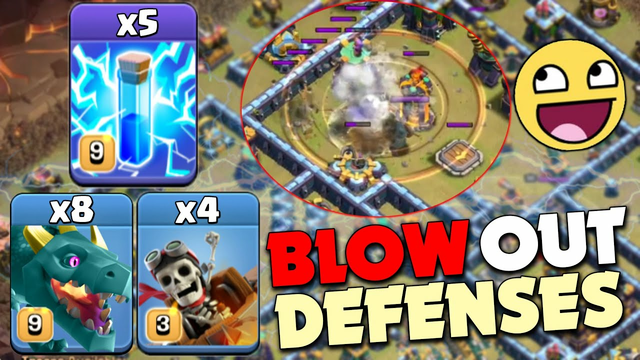 Zap New Style ! The Best Combo With Green Dragon + Rider Attack - Clash Of Clans