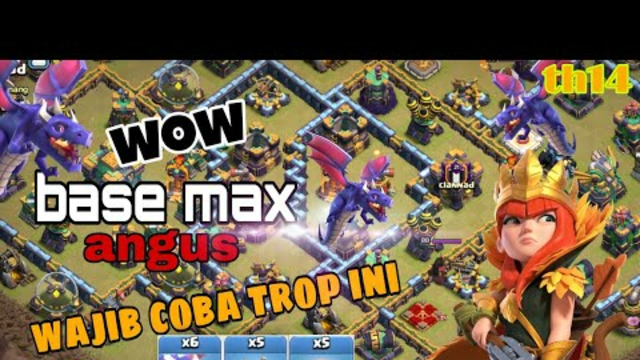 Th 14 farming base max angus . +live war clash of clans INDONESIA