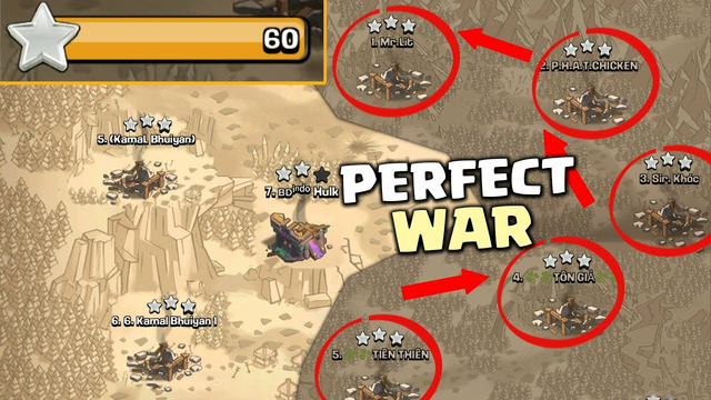Th14 100% Destruction Perfect War! 20v20 Dominating War Attack Strategies - Clash Of Clans