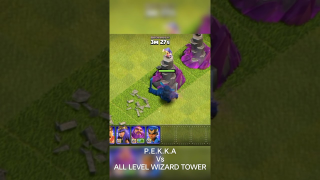 P.E.K.K.A Vs all level wizard tower // coc gameplay