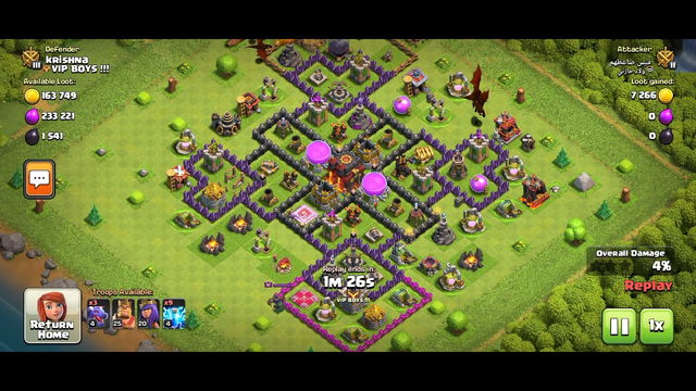clash of clans games attack reply
