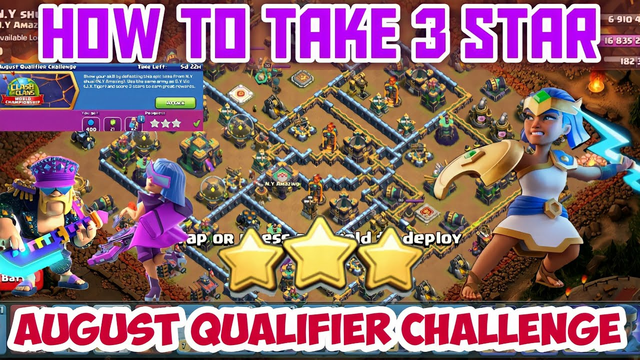 How to take three stars easily in August Qualifier Challenge , Clash of clans Tamil # Shan