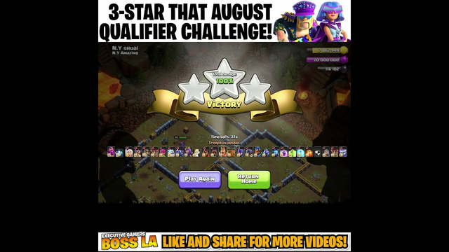 How to 3 Star the AUGUST QUALIFIER CHALLENGE? Clash of Clans