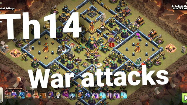 th14 top war attacks 3 star - Clash of clans