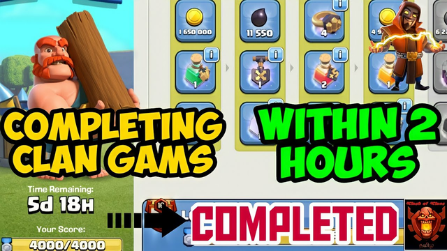 Completing Clan games in 2 hours , How to complete can games Faster , clash of clans Tamil #Shan