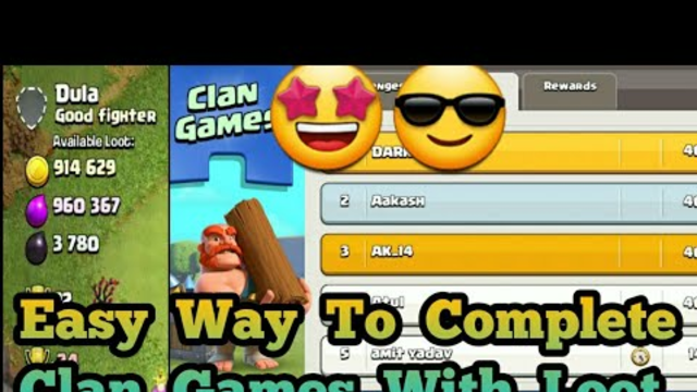 Easy way To Complete Clan Games With 1M Loot #Rushtomax Part :2 #coc #supercell