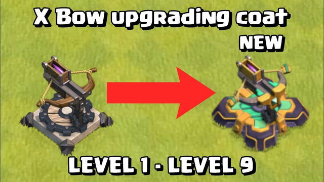 New Level 9 X Bow Upgrading cost clash of clans #shorts