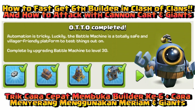 How to get the 6th Builder in Clash of Clans 2021 | Cara cepat membuka OTTO di Clash of Clans