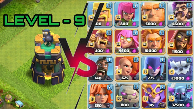 Bomb Tower VS All Troops | Clash of clans |