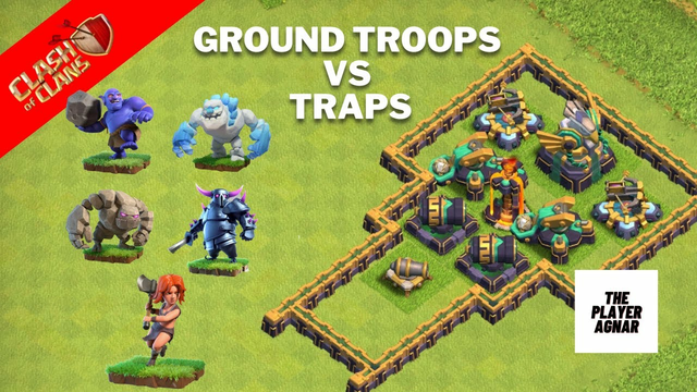 Who Can Survive This Difficult Trap on COC? | Ground troops vs Ground Defense #1 | New COC base