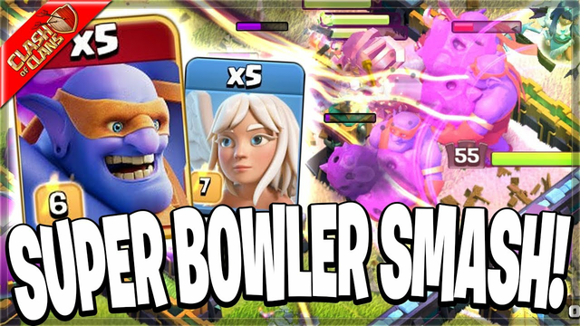 SUPER BOWLER SMASH vs REAL LEGENDS LEAGUE BASES! (Clash of Clans)