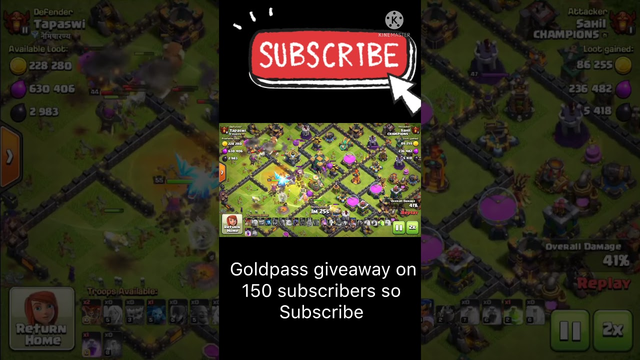 A Day Starts With Super Attack !!Clash Of Clans!! GoldPass Giveaway