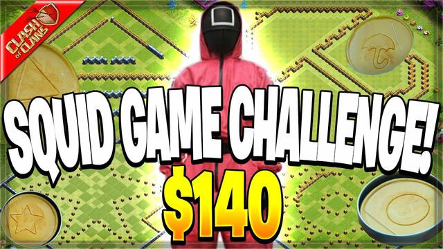 SQUID GAME BASE CHALLENGE FOR A CASH PRIZE! (Clash of Clans)
