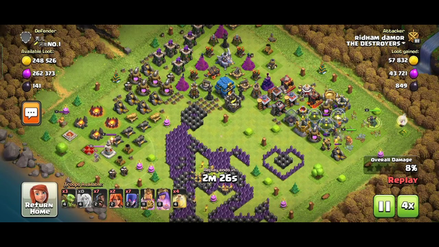clash of clans level 10 town hall attack