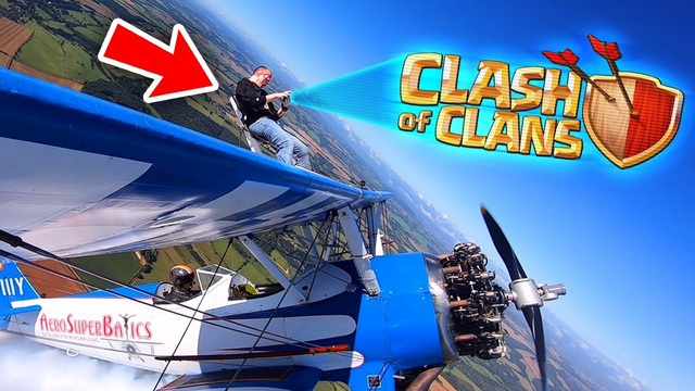 I Played Clash of Clans Strapped to a Plane!