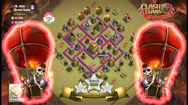 TH8 Attack Strategy VS TH7 Full Balloon Clash Of Clans