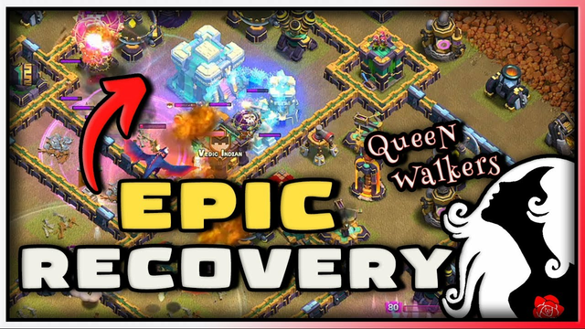 QueeN Walkers with Epic Recovery | Clash of Clans
