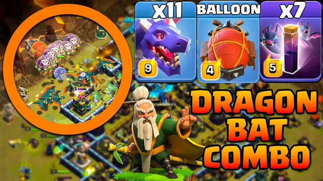 Dragon Attack With Bat Spell !! 11 Dragon + 7 Bat Spell - Th14 Attack Strategy 2021 Clash OF Clans