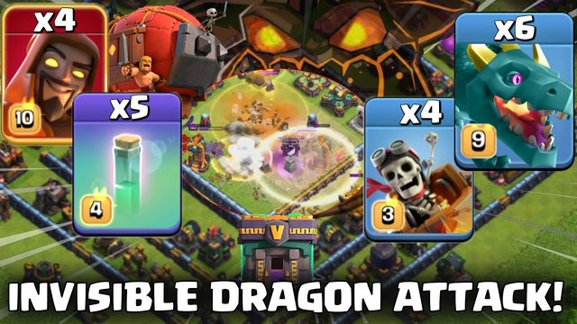 BEAST DRAGON INVISIBLE Town Hall 14 (TH14) Attack Strategies - 3 STAR ARMY - Clash of Clans