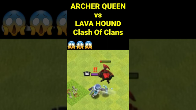 Archer Queen Max vs Lava Hound Max,Clash Of Clans #Shorts