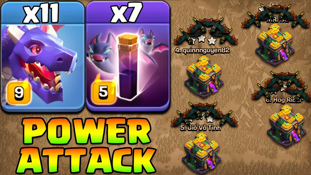 This Attack is Indefensible For Any Base !! Th14 Dragon Attack With Bat Spell - Clash Of Clans