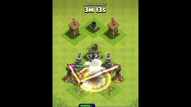 Barbarian king Vs 1st Level Home Village Defence ---- Clash of Clans