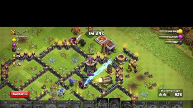 Clash of Clans 100% perfect 3 Stars Crystal Legle top