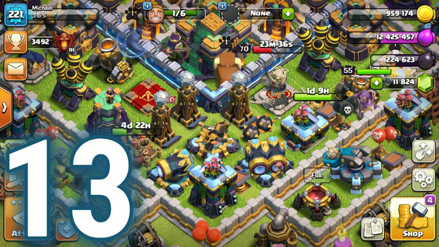Clash Of Clans Gameplay - Part 13 |  IOS & Android Walkthrough (Max Inferno Towers!)